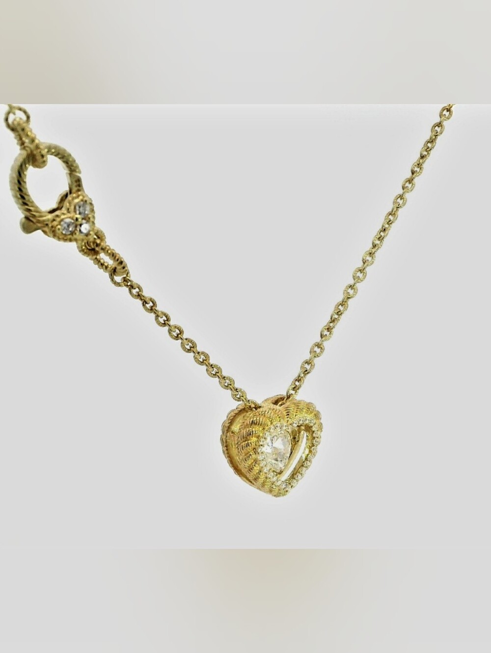 Judith Ripka Heart-shaped Twinkle Diamonique Pendant. Dancing Diamond. - Picture 14 of 14